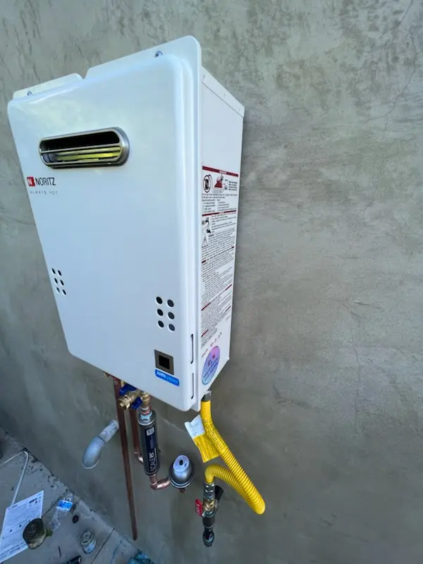 Tankless water heater installation for Webb homes